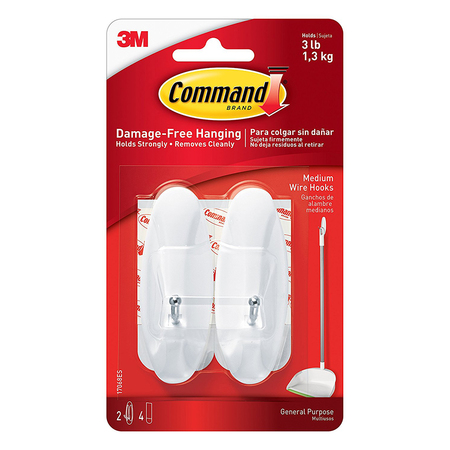 Command Medium White Command Wire Hooks 17068ES